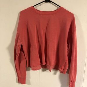American Eagle cropped sweater, large,salmon color